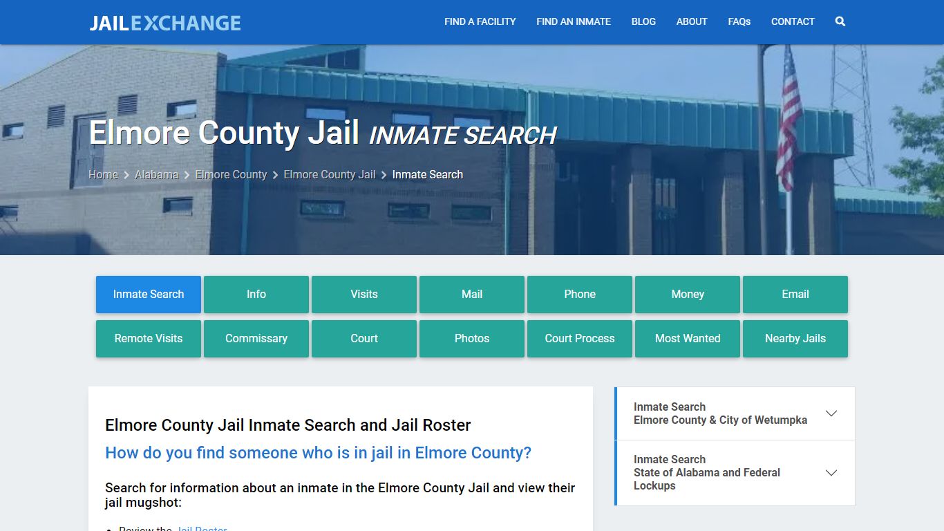 Elmore County Jail Inmate Search - Jail Exchange