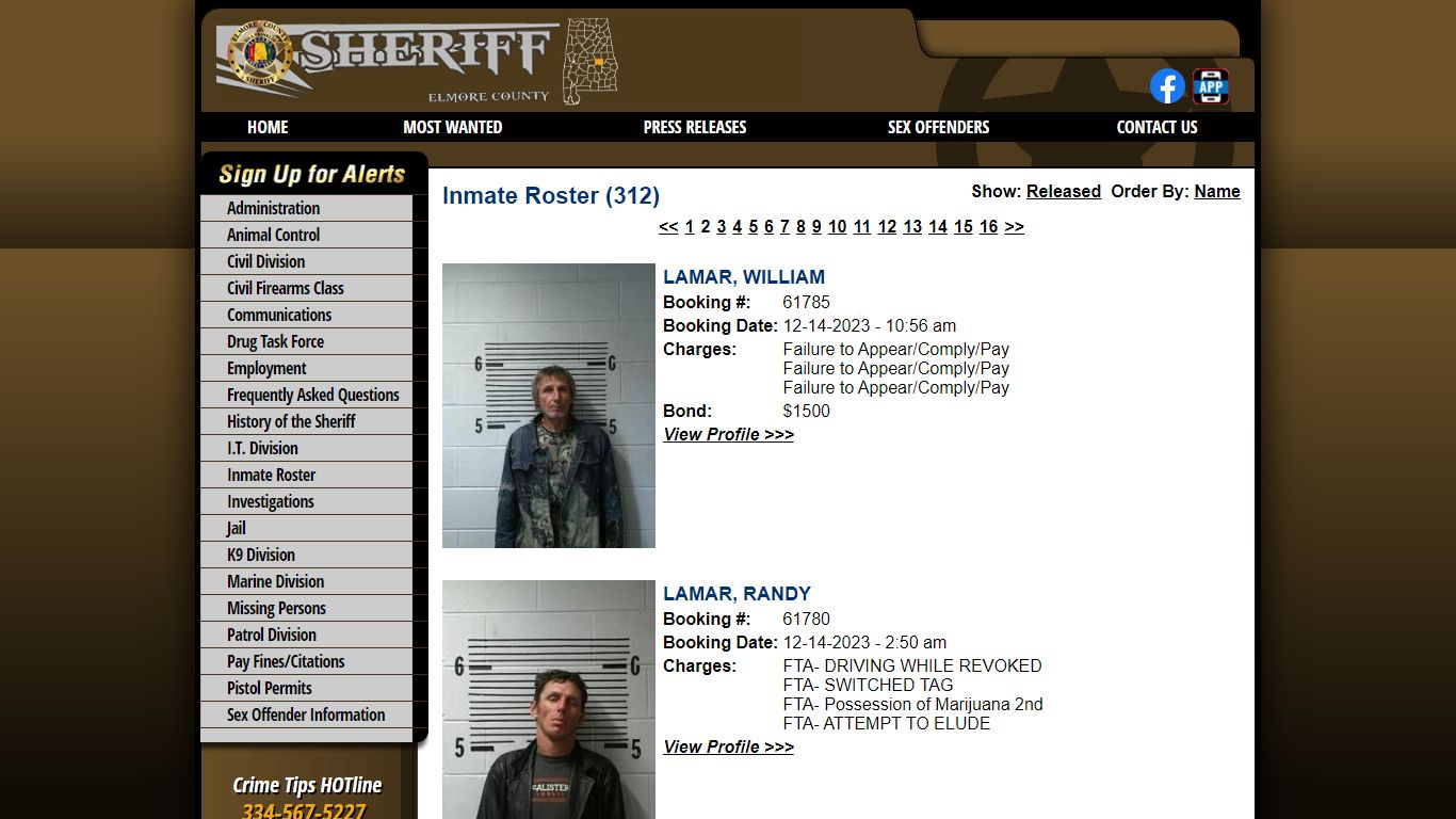 Page 2 Current Inmates Booking Date Descending - Elmore County AL ...